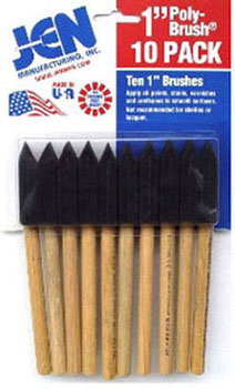 Dollhouse Miniature 1 In Sponge Brush, 10/Pk